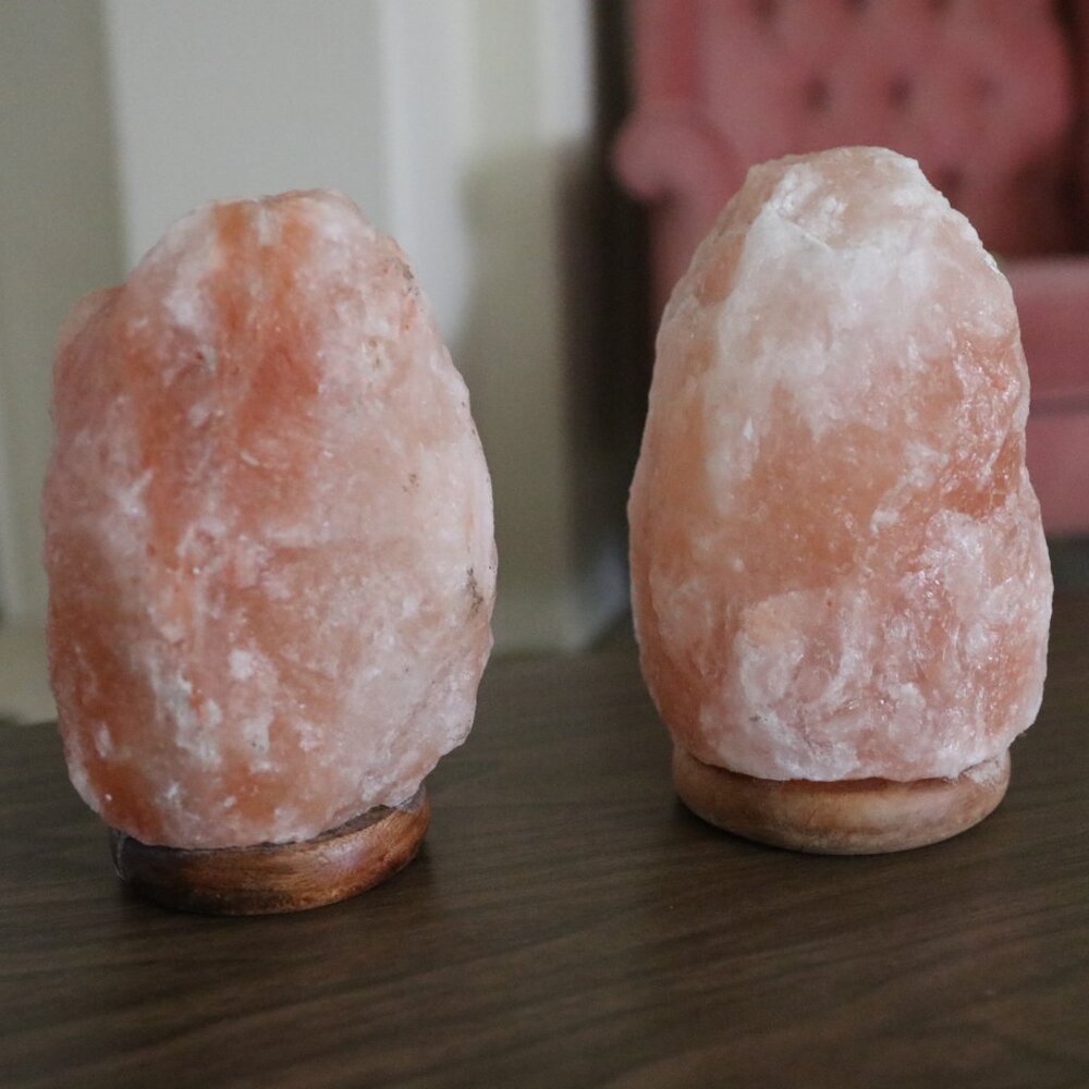 (2) Pair of Pink Himalayan Salt Lamps